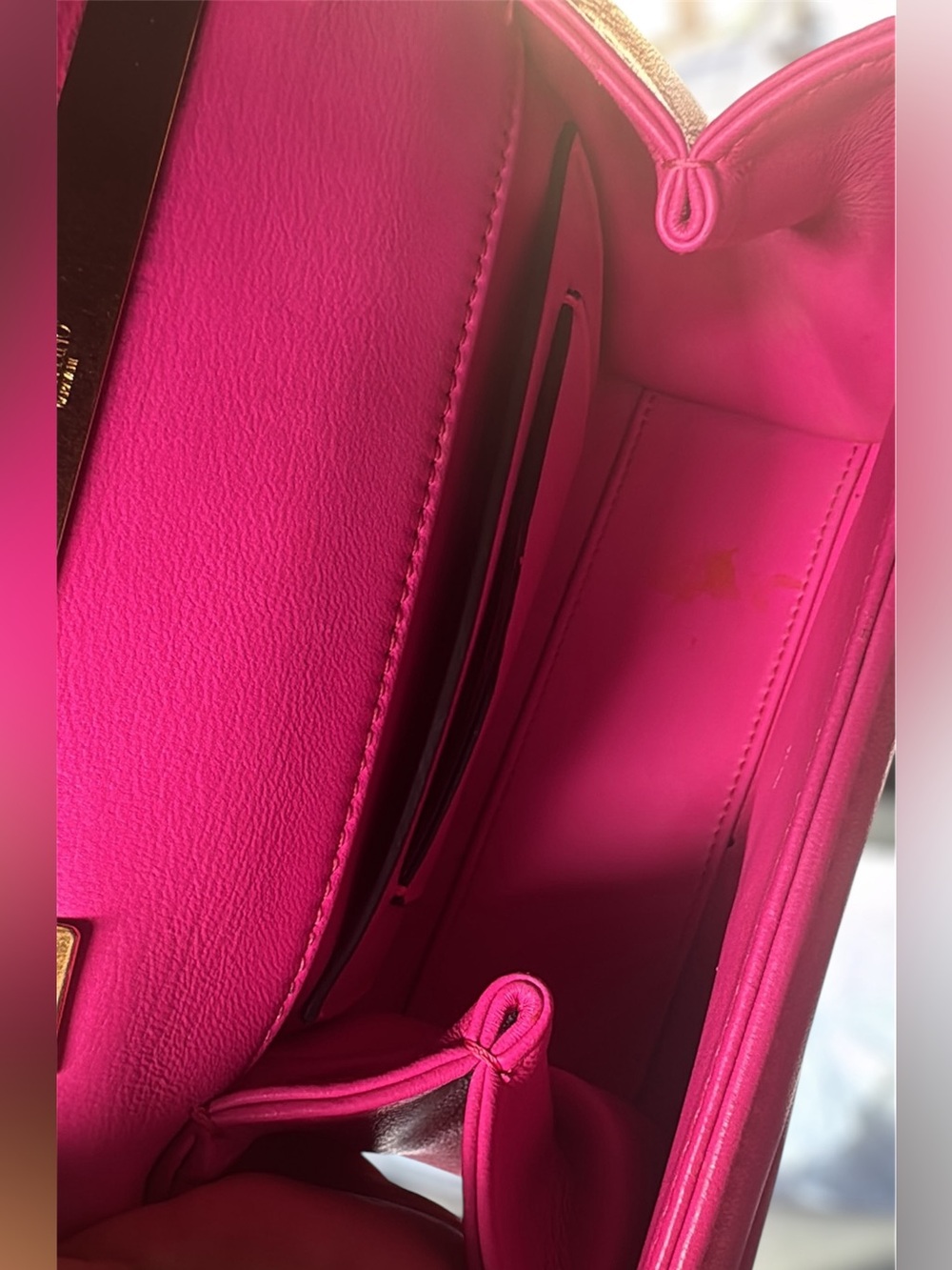 VALENTINO GARAVANI Nappa Tonal Monochrome Mini One Stud Top Handle Bag Pink PP - Picture 7 of 15